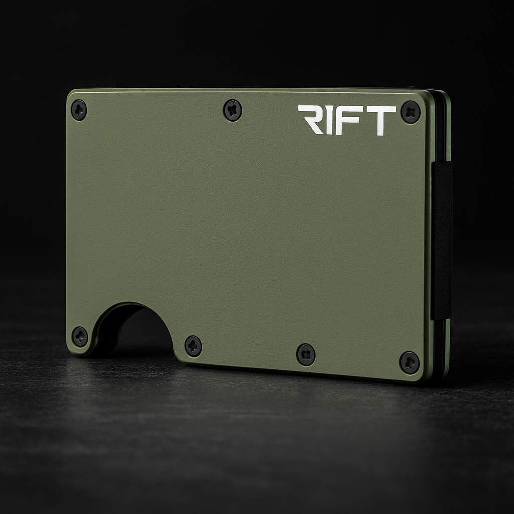 BILLETERA RIFT® Green Army - blindaje RFID anti clonación