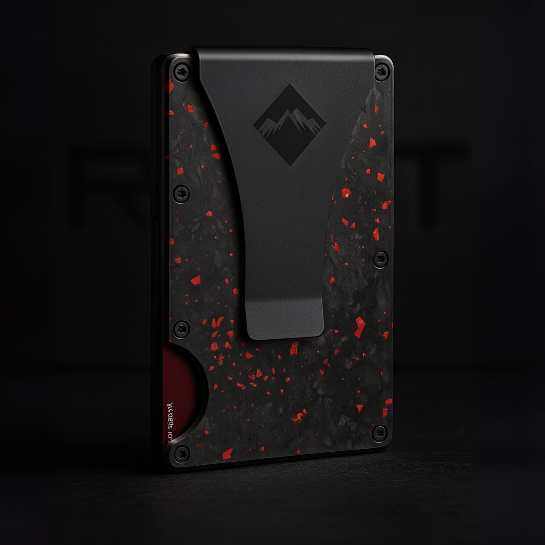 BILLETERA RIFT® Ruby  carbono - blindaje RFID anti clonación