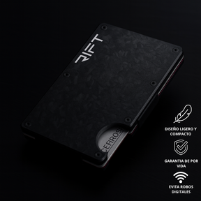 BILLETERA RIFT® Black Carbono - blindaje RFID anti clonación